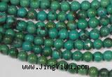 CNT204 15.5 inches 4.5mm round natural turquoise beads wholesale