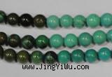 CNT208 15.5 inches 6mm round natural turquoise beads wholesale
