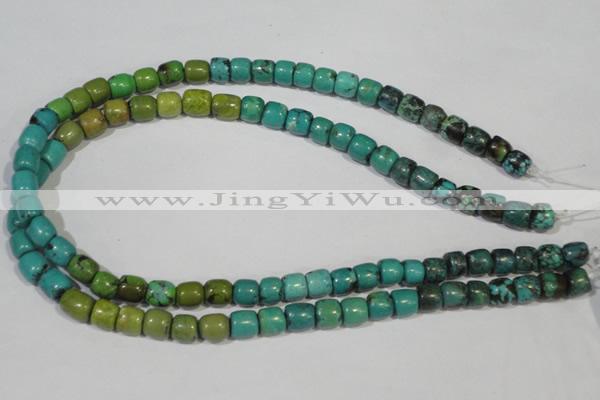 CNT211 15.5 inches 8*8mm – 8*10mm drum natural turquoise beads wholesale