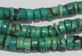 CNT221 15.5 inches 3*8mm – 5*10mm heishi natural turquoise beads