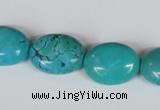 CNT35 16 inches 15*20mm oval natural turquoise beads wholesale