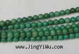 CNT350 15.5 inches 4mm round turquoise beads wholesale