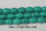 CNT368 15.5 inches 7*10mm rice turquoise beads wholesale
