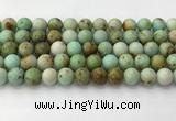 CNT418 15.5 inches 10mm round mongolian turquoise beads wholesale