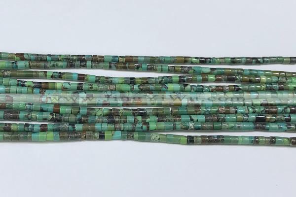 CNT524 15.5 inches 3mm - 3.5mm heishi turquoise gemstone beads