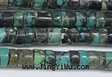 CNT526 15.5 inches 3.5mm - 4mm heishi turquoise gemstone beads