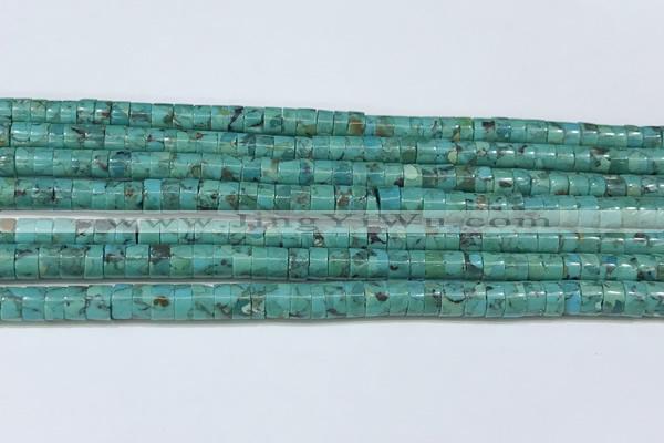 CNT529 15.5 inches 5mm - 5.5mm heishi turquoise gemstone beads