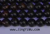COB650 15.5 inches 4mm round gold black obsidian beads wholesale