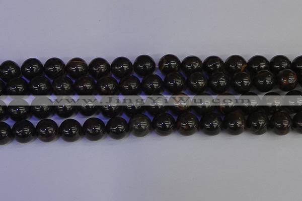 COB655 15.5 inches 14mm round gold black obsidian beads wholesale