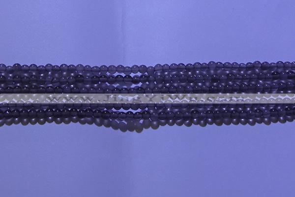 COB700 15.5 inches 4mm round ice black obsidian beads wholesale