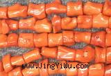 COBS02 15 inches 12*16 - 13*18mm irregular orange coral beads wholesale
