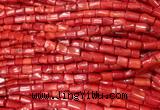 COBS03 15 inches 6*10 - 10*14mm irregular red coral beads wholesale