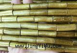 COBS12 15 inches 8*22mm tube golden coral beads wholesale COBS12 15 inches 8*22mm tube golden coral beads wholesale
