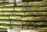 COBS14 15 inches 10*25mm tube golden coral beads wholesale