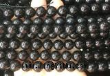 COBS21 15 inches 9mm round black coral beads wholesale