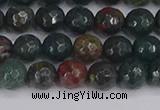 COJ311 15.5 inches 6mm faceted round Indian bloodstone beads