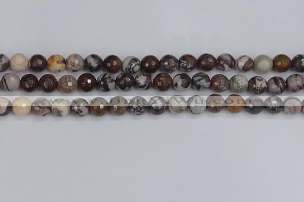 COJ363 15.5 inches 10mm faceted round outback jasper beads