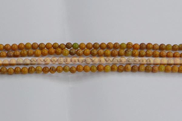 COJ600 15.5 inches 4mm round orpiment jasper beads wholesale