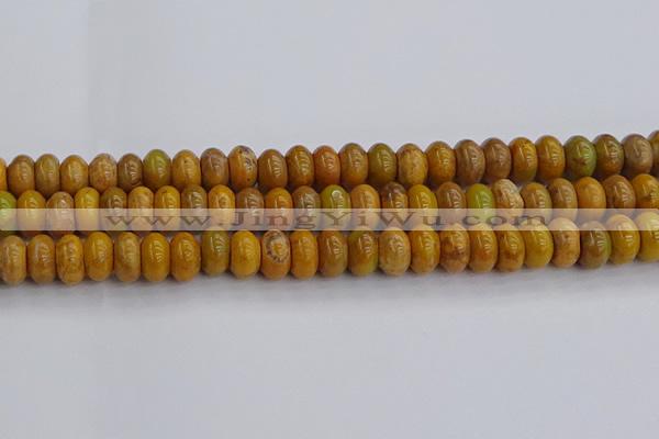 COJ613 15.5 inches 6*10mm rondelle orpiment jasper beads