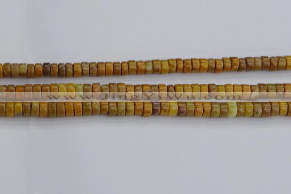 COJ620 15.5 inches 3*6mm heishi orpiment jasper beads