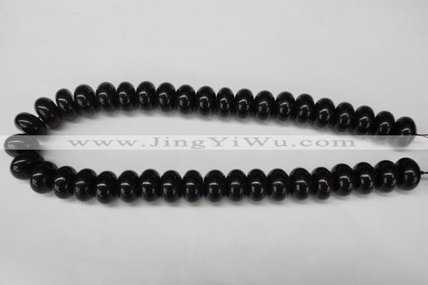 CON24 15.5 inches 10*16mm rondelle black onyx gemstone beads