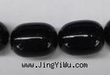CON28 15.5 inches 15*20mm drum black onyx gemstone beads