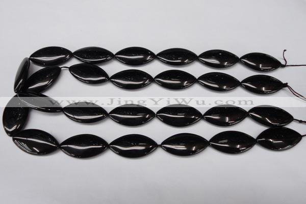 CON40 15.5 inches 16*30mm marquise black onyx gemstone beads