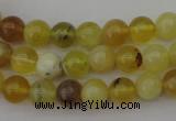 COP1202 15.5 inches 8mm round yellow opal gemstone beads