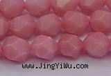COP1223 15.5 inches 10mm faceted nuggets Chinese pink opal beads