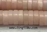 COP1234 15.5 inches 3*8mm heishi Chinese pink opal beads