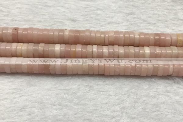COP1234 15.5 inches 3*8mm heishi Chinese pink opal beads