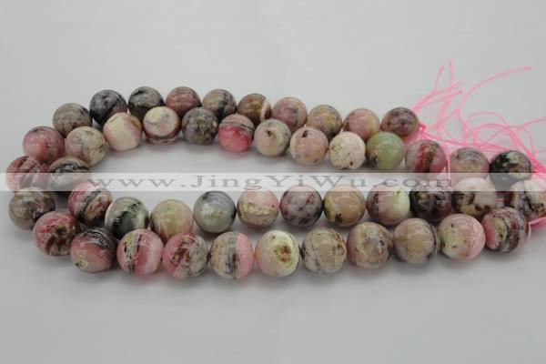 COP1256 15.5 inches 16mm round natural pink opal gemstone beads