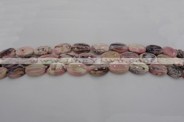 COP1273 15.5 inches 10*14mm oval natural pink opal gemstone beads