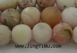 COP1333 15.5 inches 10mm round matte natural pink opal gemstone beads