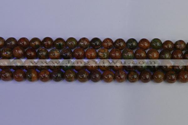 COP1364 15.5 inches 12mm round African green opal beads wholesale