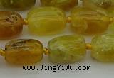 COP1421 15.5 inches 12*16mm drum yellow opal gemstone beads
