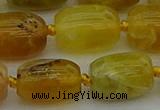 COP1423 15.5 inches 15*20mm drum yellow opal gemstone beads