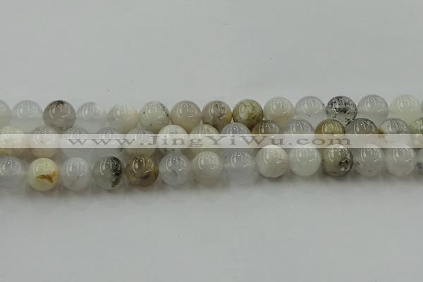 COP1453 15.5 inches 10mm round grey opal gemstone beads