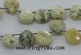COP1482 15.5 inches 10*10mm briolette African opal gemstone beads