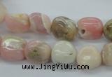 COP15 15.5 inches 10*12mm nugget natural pink opal beads wholesale