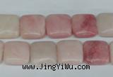 COP161 15.5 inches 12*12mm square pink opal gemstone beads wholesale