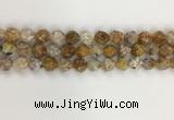 COP1677 15.5 inches 10mm faceted nuggets yellow opal gemstone beads