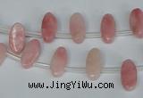 COP169 15.5 inches 6*12mm top-drilled marquise pink opal gemstone beads