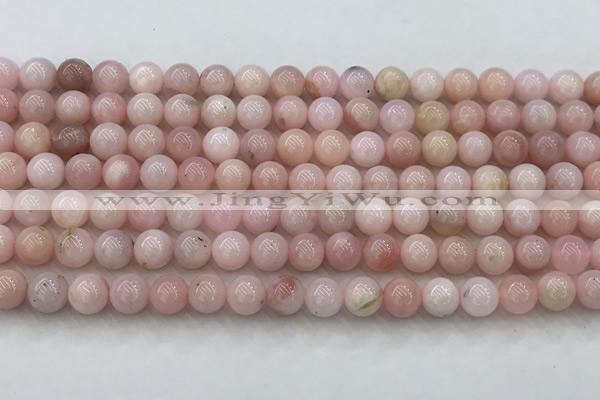 COP1780 15.5 inches 6mm round pink opal gemstone beads