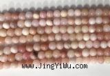 COP1796 15.5 inches 6mm round pink opal gemstone beads