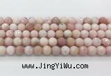 COP1850 15.5 inches 10mm faceted round pink opal gemstone beads wholesale
