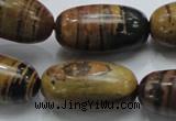 COP209 15.5 inches 15*30mm rice natural brown opal gemstone beads