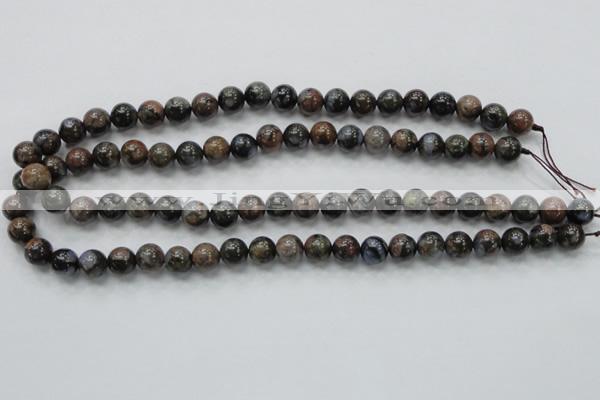 COP266 15.5 inches 10mm round natural grey opal gemstone beads