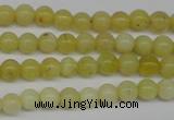 COP330 15.5 inches 4mm round yellow opal gemstone beads wholesale