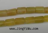 COP338 15.5 inches 8*11mm tube yellow opal gemstone beads